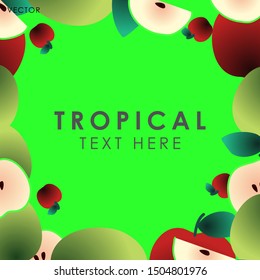 Apple fruit Frame, Vector illustration design element