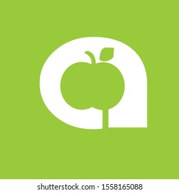 apple fruit frees logo type illustration vector, template design, 