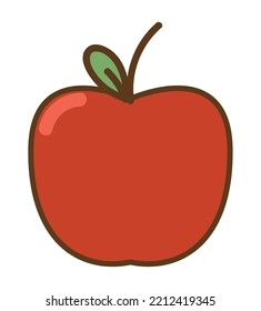 apple fruit fresh icon isolated