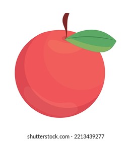 icono fresco aislado de fruta de manzana