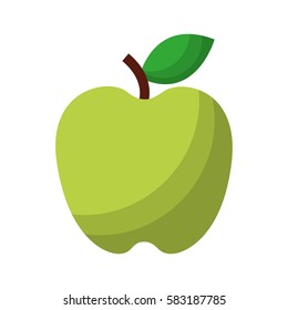 apple fruit fresh isolated icon
