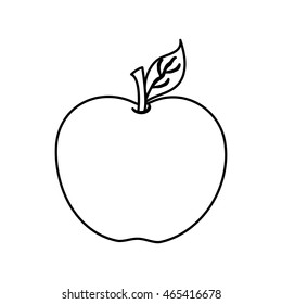 apple fruit healthy food icon. Isolated and flat illustration. Vector graphic