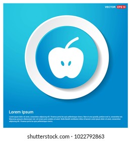 Apple fruit icon Abstract Blue Web Sticker Button