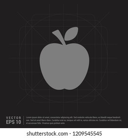Apple fruit icon - Black Creative Background - Free vector icon