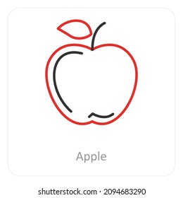 Apple Or Fruit Icon Concept