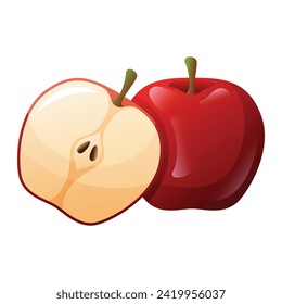 Apple fruit icon design. Fresh fruit