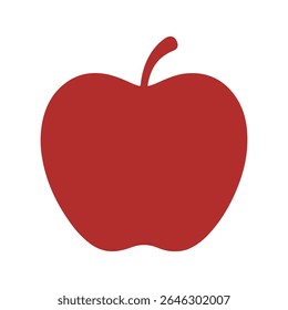 Diseño del icono de la fruta de la manzana aislado en un fondo blanco