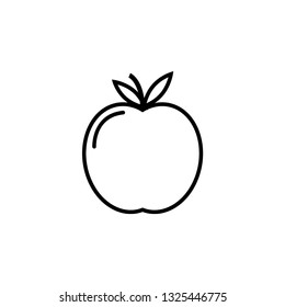 Apple fruit icon design template vector isolated illustration
