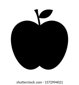 Apple fruit icon design. Apple icon in trendy flat style design. Vector illustration.