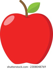 apple fruit icon. flat design style illustration.