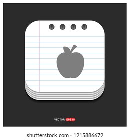 Apple fruit icon - Free vector icon