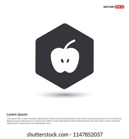 Apple fruit icon Hexa White Background icon template - Free vector icon