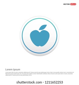 Apple fruit icon Hexa White Background icon template - Free vector icon