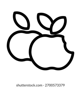 Apple Fruit ícone ilustração vetor modelo de design