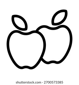 Apple Fruit icon illustration vector design template