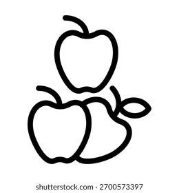 Icono de fruta de manzana ilustración Vector diseño Plantilla
