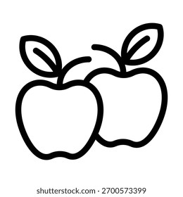 Icono de fruta de manzana ilustración Vector diseño Plantilla