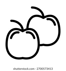Icono de fruta de manzana ilustración Vector diseño Plantilla