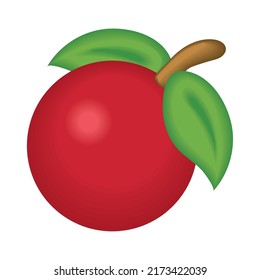 apple fruit icon isolated flat