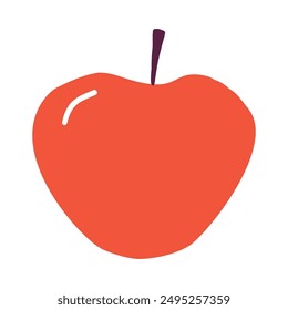 Apple fruit icon isolated white background.