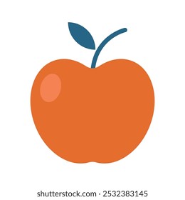 Apple fruit icon isolated white background.