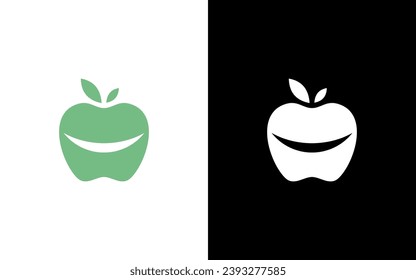 Apple fruit icon Logo design template elements