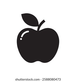 Apple fruit icon logo design template isolated illustration