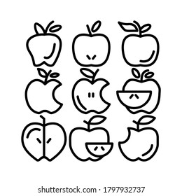 apple fruit icon or logo isolated sign symbol vector illustration - Collection of high quality black style vector icons
