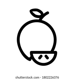 apple fruit icon or logo isolated sign symbol vector illustration - high quality black style vector icons
