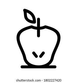 Icono de fruta de manzana o logotipo símbolo de signo aislado ilustración vectorial - iconos vectoriales de estilo negro de alta calidad
