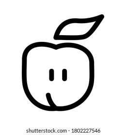 apple fruit icon or logo isolated sign symbol vector illustration - high quality black style vector icons
