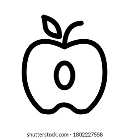apple fruit icon or logo isolated sign symbol vector illustration - high quality black style vector icons
