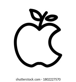 apple fruit icon or logo isolated sign symbol vector illustration - high quality black style vector icons
