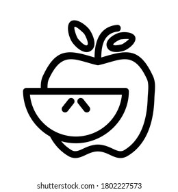 apple fruit icon or logo isolated sign symbol vector illustration - high quality black style vector icons
