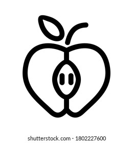 apple fruit icon or logo isolated sign symbol vector illustration - high quality black style vector icons
