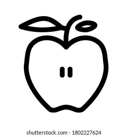 apple fruit icon or logo isolated sign symbol vector illustration - high quality black style vector icons
