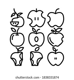 apple fruit icon or logo isolated sign symbol vector illustration - Collection of high quality black style vector icons
