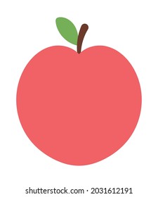 icono de manzana en fondo blanco