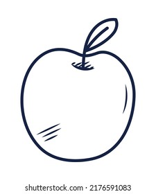 icono de manzana en fondo blanco