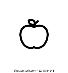 Apple fruit icon. Organic food sign