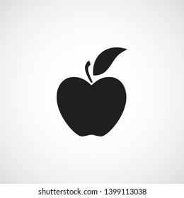 Apple fruit icon. Organic nutrition healthy food. Hand draw illustration. Apple Isolated on white background. - Vector.