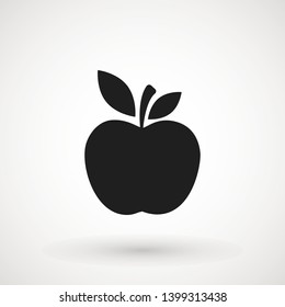 Apple fruit icon. Organic nutrition healthy food. Hand draw illustration. Apple Isolated on white background. - Vector