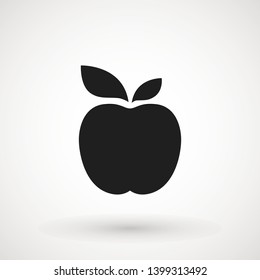 Apple fruit icon. Organic nutrition healthy food. Hand draw illustration. Apple Isolated on white background. - Vector