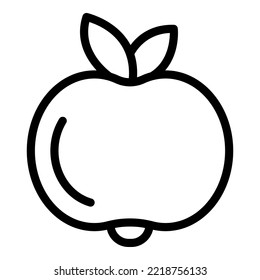 Apple fruit icon outline vector. Paleo diet. Vegan free