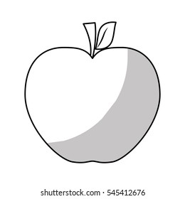 apple fruit icon over white background. vector illustration