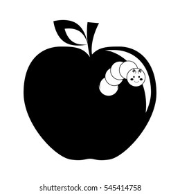 apple fruit icon over white background. vector illustration