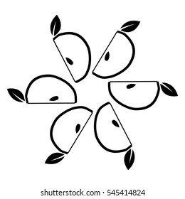 apple fruit icon over white background. vector illustration