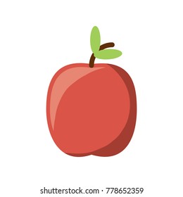 apple fruit icon over white background vector illustration