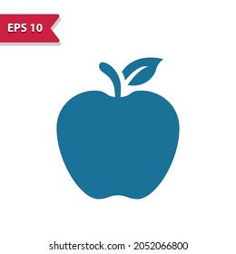 Apple, Fruit Icon. Professional pixel-aligned icon in glyph style.