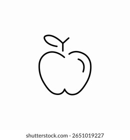 ícone de fruta de maçã vetor sinal